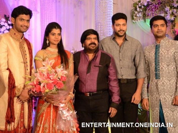Jayam Ravi At Ilakkiya's Wedding Reception