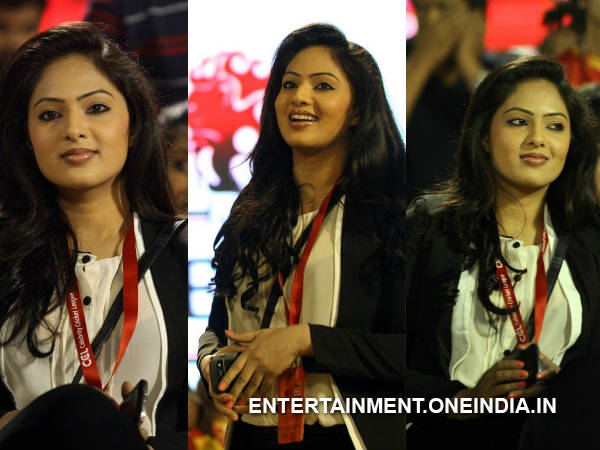 Nikesha Patel At Telugu Warriors Match In CCL 4