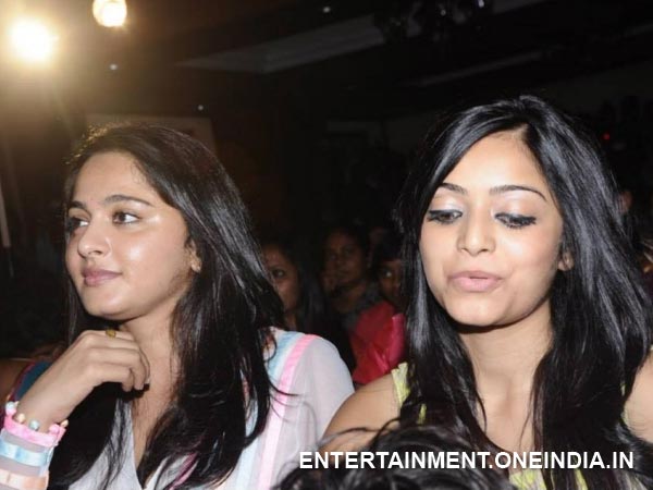 Anushka Shetty With Janani Iyer At Saivam Music Release Function