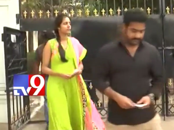 Junior NTR, Wife Lakshmi Heading To Vote