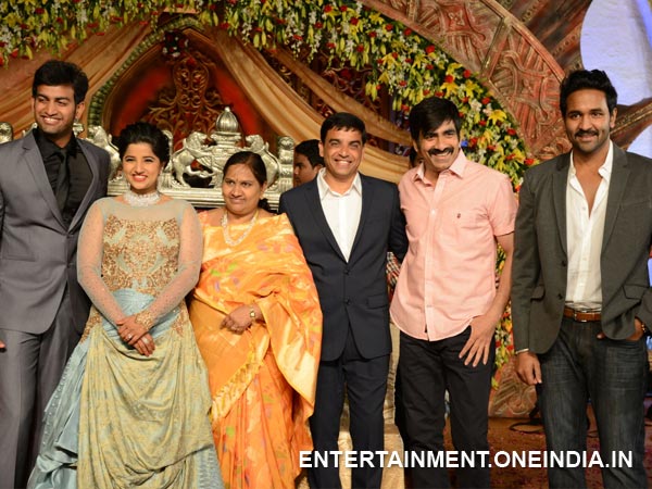 Ravi Teja, Vishnu At Dil Raju's Daughter Wedding Reception