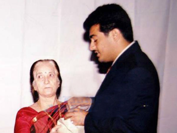 Ajith With His Mother Mohini