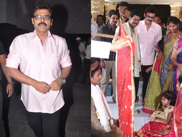 Venkatesh At Sivaji Raja's Daughter's Wedding