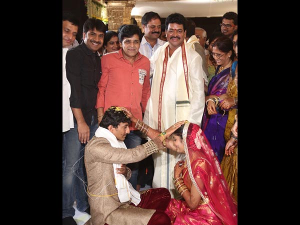 Ali And Sriniviasa Reddy At Sivaji Raja's Daughter's Wedding