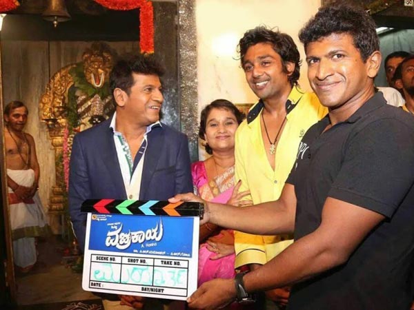 Puneet Rajkumar Tapping The Clap Board