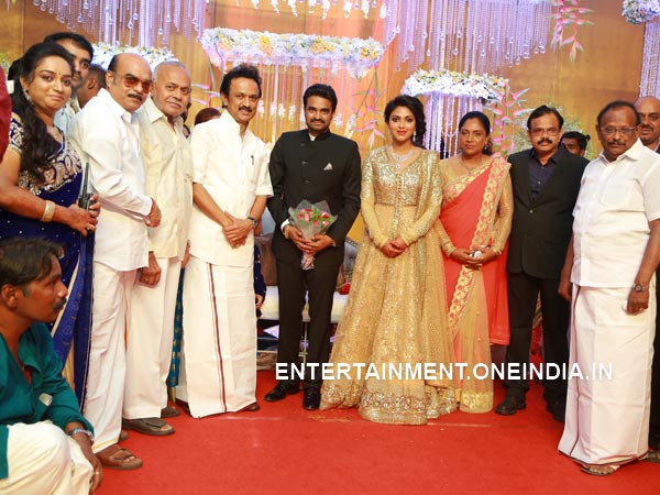 MK Stalin At Amala Paul-Vijay's Wedding Reception