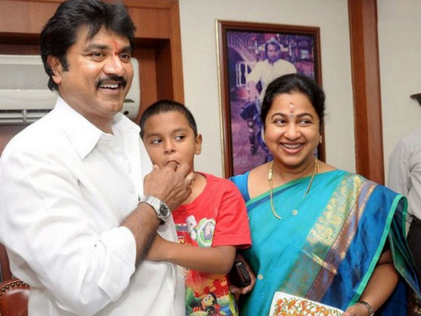 Sarath Kumar With His Son