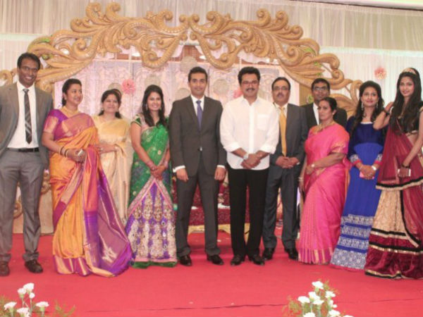 Sarath Kumar At Arun Pandian's Marriage Reception