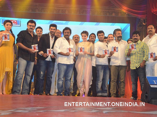 Tollywood Celebs Pose With Alludu Seenu Audio CDs