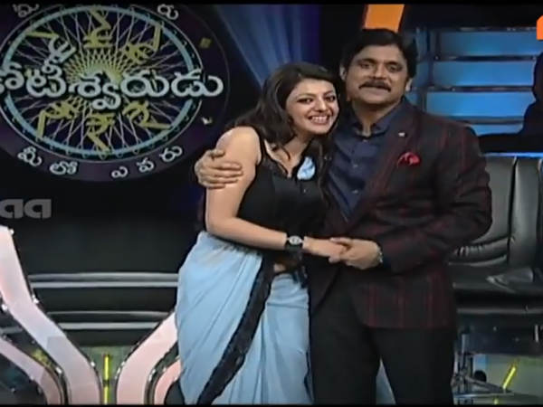 Kajal Hugs Nagarjuna On MEK