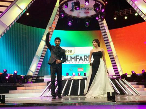Atharvaa With Samantha At Filmfare Awards South (2014)
