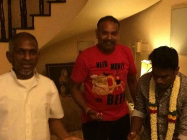Ilaiyaraaja, Venkat Prabhu With Yuvan