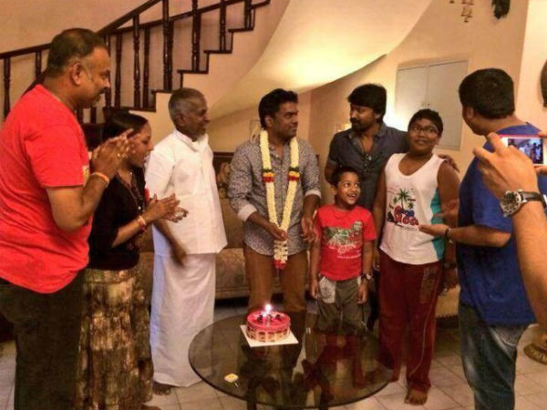 Yuvan With Family Members