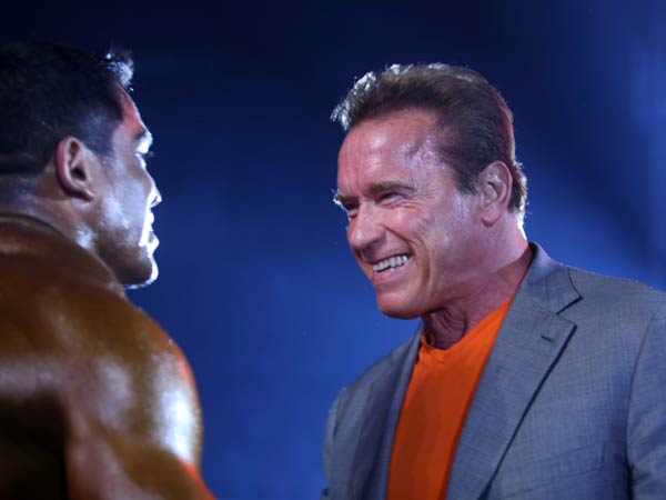 Arnold With A Bodybuilder