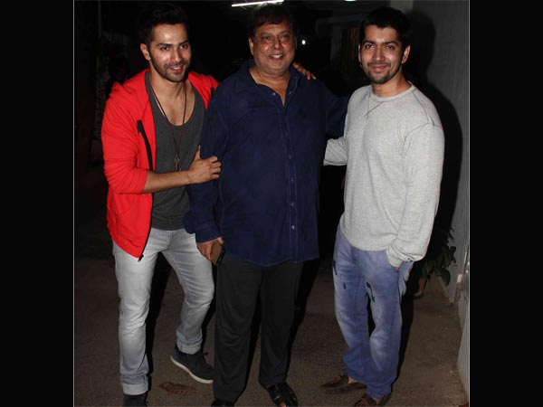 David Dhawan And Family At Badlapur Screening