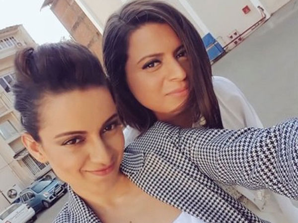 Selfie With Sister Rangoli!